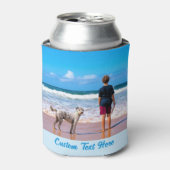 写真クーラーボックスとカスタム文字 缶クーラー (缶正面)