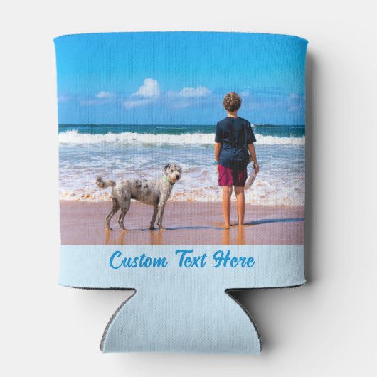 写真クーラーボックスとカスタム文字 缶クーラー (裏面)