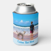 写真クーラーボックスとカスタム文字 缶クーラー (缶裏面)