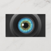 写真クールブルーアイカメラレンズ写真家 名刺 (裏面)
