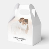 写真グラデーションシンプルホワ結婚イト フェイバーボックス (正面サイド)