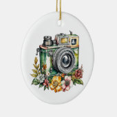 写真グラフィックスと引用文 |ヴィンテージカメラ セラミックオーナメント (右)