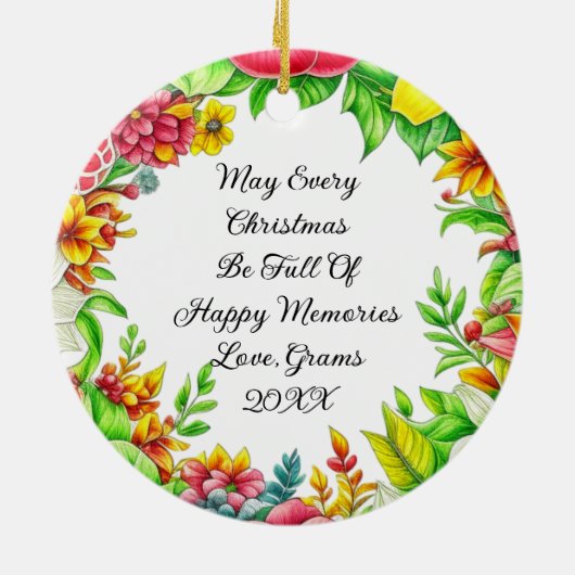 写真グラフィックスと引用文 |ヴィンテージカメラ セラミックオーナメント (裏面)