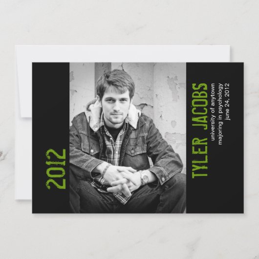 写真グランジ卒業発表 案内状 (正面)