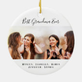 写真グランドキッズ祖母 セラミックオーナメント (裏面)