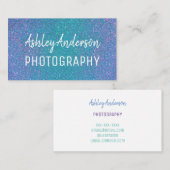 写真グリッタースパークフェミニンル名刺 名刺 (正面/裏面)