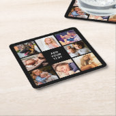 写真コパーソナライズされたラージュ8 スクエアペーパーコースター (アングル)