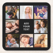 写真コパーソナライズされたラージュ8 スクエアペーパーコースター (正面)