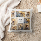 写真コパーソナライズされたラージュ8|白 クッション (ブランケット)