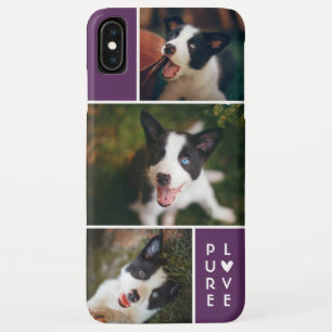 写真コモダンラージュ3 純粋な愛 プラムパープル iPhone XS MAXケース