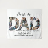 写真コラージギフトパパパーソナライズされた写真 タペストリー (正面(横))