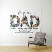 写真コラージギフトパパパーソナライズされた写真 タペストリー (インサイチュ(横))