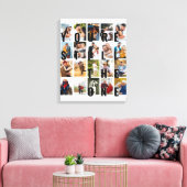 写真コラージュあなたは残り1つ20写真 キャンバスプリント (インサイチュ (リビング))