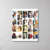 写真コラージュあなたは残り1つ20写真 キャンバスプリント (正面)