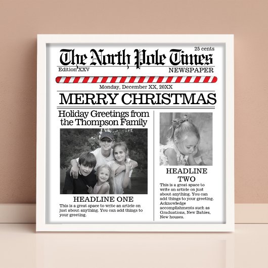 写真コラージュのクリスマスサンタメリークリスマス ポスター