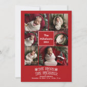 写真コラージュのクリスマス誕生発表 シーズンカード (正面)