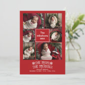 写真コラージュのクリスマス誕生発表 シーズンカード (スタンド正面)