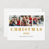 写真コラージュのクリスマス シーズンポストカード (正面/裏面)