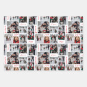 写真コラージュのクリスマス ラッピングペーパーシート (正面)