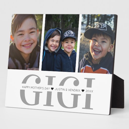 写真コラージュのプラーク | Gigi |母の日 フォトプラーク (側面)