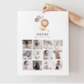 写真コラージュのポスター – 3つの茶色のバルーンを持つライオン ポスター