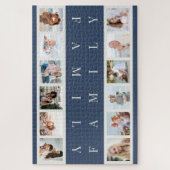 写真コラージュのミラー化された家族チームの競争 ジグソーパズル (縦)