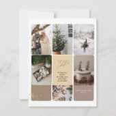 写真コラージュのメリークリスマスグリーティング5 シーズンカード (正面)