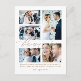 写真コラージュの台本の愛結婚の感謝 ポストカード