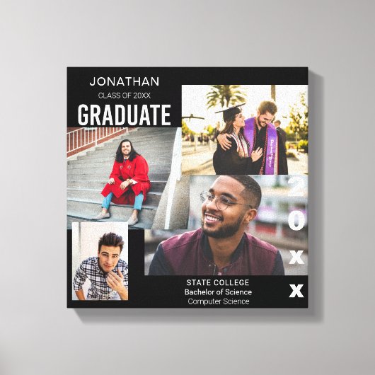 写真コラージュの大学院2 キャンバスプリント (正面)