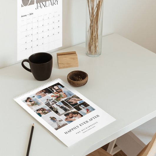 写真コラージュの後ミニマル結婚に幸せに カレンダー