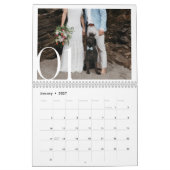 写真コラージュの後ミニマル結婚に幸せに カレンダー (1月 2027)