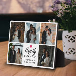 写真コラージュの後結婚で幸せに フォトプラーク<br><div class="desc">ザッ祝ズルの「ハートの写真コラージュのプラークを楽しめ結婚に」で愛の物語！この素晴らしプラークはエレガントスクリプト「Mergey Ever After」を熱いピンクのハートと新郎新婦の名パーソナライズされた前で示している。最も大切なカップルの写真を5枚まで囲み、永遠の記念品を作り出す。プラーク結婚や記念日の記憶、アドベンチャーフォトディスプレイとして完璧な、新婚カップルと長期カップルの理想的な贈り物である。最高の幸せな瞬間をスタイル!</div>