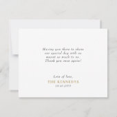 写真コラージュの愛と感謝していの結婚3つ サンキューカード (裏面)