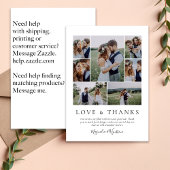 写真コラージュの愛感謝していと結婚の サンキューカード