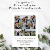 写真コラージュの愛感謝していと結婚の サンキューカード