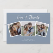 写真コラージュの愛感謝していと結婚の サンキューカード (正面)