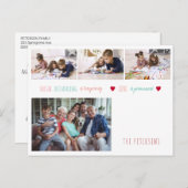 写真コラージュの社会的距離のホームステイ家族 ポストカード (正面/裏面)