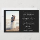 写真コラージュの結婚発表 (裏面)