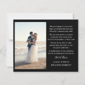 写真コラージュの結婚発表 (裏面)