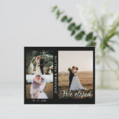 写真コラージュの結婚発表 (スタンド正面)