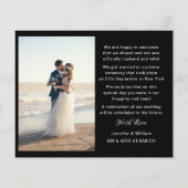 写真コラージュの結婚発表 (裏面)