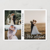 写真コラージュの結婚発表 招待状 (正面)