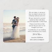 写真コラージュの結婚発表 招待状 (裏面)