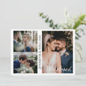 写真コラージュの結婚発表 招待状 (スタンド正面)