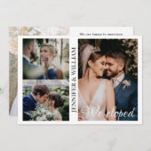 写真コラージュの結婚発表 招待状 (正面/裏面)