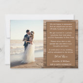 写真コラージュの結婚発表 招待状 (裏面)