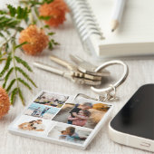 写真コラージュアイディアギフト作成5枚の写真 キーホルダー (正面右)