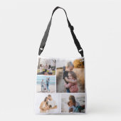 写真コラージュアイディアギフト作成5枚の写真 クロスボディバッグ (裏面)