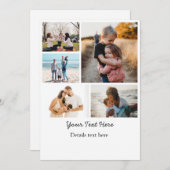 写真コラージュアイディアギフト作成5枚の写真 シーズンカード (正面/裏面)