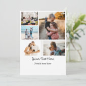 写真コラージュアイディアギフト作成5枚の写真 シーズンカード (スタンド正面)